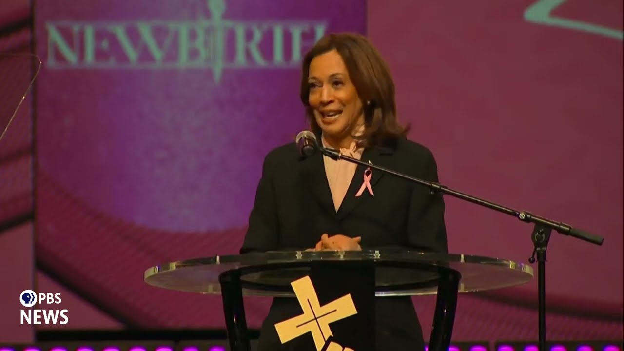 WATCH: Harris speaks at Baptist megachurch in Georgia on her 60th b...